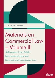 Cover of: Materials on Commercial Law - Volume III by Johan Vannerom, Johan Vannerom