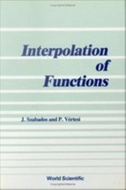 Cover of: Interpolation of Functions by J. Szabados, P. Vertesi