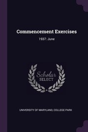 Cover of: Commencement Exercises : 1937: June