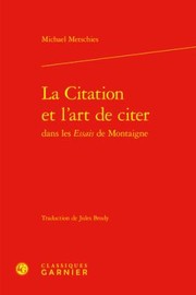 Cover of: Citation et l'art de Citer