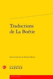 Cover of: Traductions de la Boetie