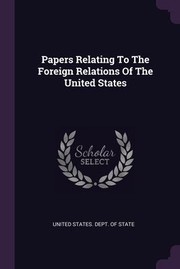 Papers Relating to the Foreign Relations of the United States cover