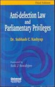 Cover of: Anti-defection law and parliamentary privileges