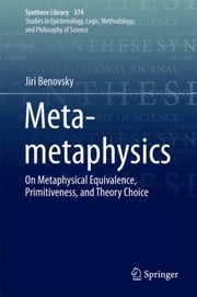 Cover of: Meta-Metaphysics by Jiri Benovsky