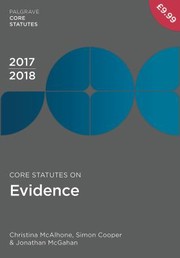 Cover of: Core Statutes on Evidence 2017-18
