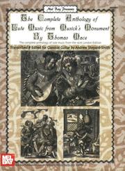 Cover of: Mel Bay Complete Anthology of Lute Music from Musick's Monument by Thomas Mace & Andrew Shephard-Smith