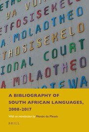 Cover of: Bibliography of South African Languages, 2008-2017: With an Introduction by Menán du Plessis