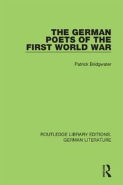 Cover of: German Poets of the First World War