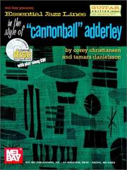 Cover of: Mel Bay Essential Jazz Lines: Guitar Cannonball Adderley