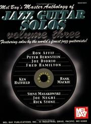 Cover of: Mel Bay Master Anthology of Jazz Guitar Solos, Volume 3