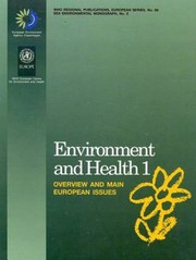 Cover of: Environment and Health 1 by Roberto Bertollini, Roberto Bertollini