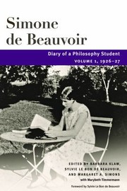 Cover of: Diary of a Philosophy Student: Volume 1, 1926-27