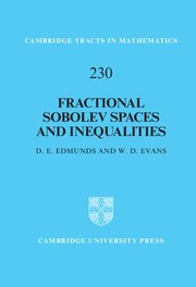 Cover of: Fractional Sobolev Spaces and Inequalities by D. E. Edmunds, D. E. Edmunds