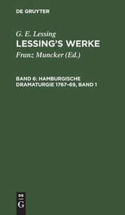 Cover of: Hamburgische Dramaturgie 1767-69, Band 1