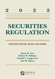 Cover of: Securities Regulation by James D. Cox, Cox, James D. Cox, Robert W. Hillman, Donald C. Langevoort, Ann M. Lipton