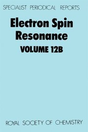 Cover of: Electron Spin Resonance 15 by M. C. R. Symons