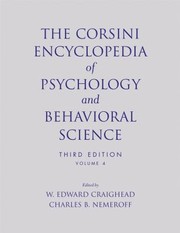 Cover of: Corsini Encyclopedia of Psychology and Behavioral Science, Volume 4 by W. Edward Craighead, Charles B. Nemeroff