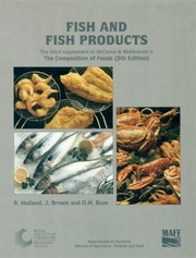 Cover of: Fish and Fish Products: Supplement to the Composition of Foods