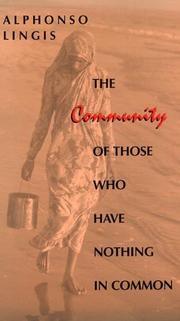 Cover of: The community of those who have nothing in common