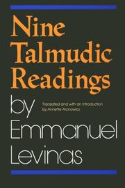 Cover of: Nine Talmudic Readings by Emmanuel Levinas