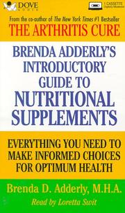 Cover of: Brenda Adderly's Introductory Guide to Nutritional Supplements: Everything You Need to Make Informed Choices for Optimum Health