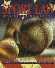 Cover of: Sport law for sport managers