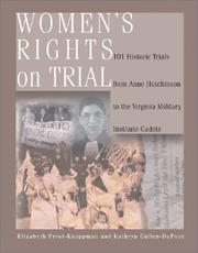 Cover of: Women's rights on trial by Elizabeth Frost-Knappman