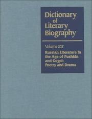 Cover of: Russian Literature in the Age of Pushkin and Gogol: Poetry and Drama (Dictionary of Literary Biography)