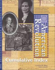 Cover of: American Revolution Reference Library Cumulative Index Edition 1. by Barbara C. Bigelow