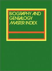 Cover of: Biography and Genealogy Master Index 2003: A Consolidated Index to More Than 300,000 Biographical Sketches in 54 Current and Retrospective Biographical ... (Biography and Genealogy Master Index)