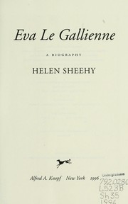 Cover of: Eva Le Gallienne by Helen Sheehy