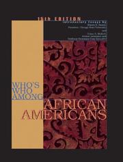 Cover of: Who's Who Among African Americans (Who's Who Among African Americans, 15th ed)