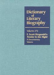 Cover of: F. Scott Fitzgerald's Tender is the night by edited by Matthew J. Bruccoli and George Parker Anderson.