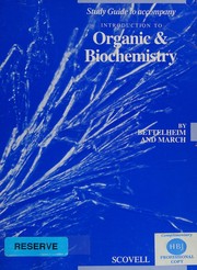 Cover of: Study guide to accompany Introduction to organic & biochemistry: by fredrick A. Bettelheim and Jerry Marh