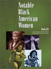 Cover of: Notable Black American Women: Book III  by 