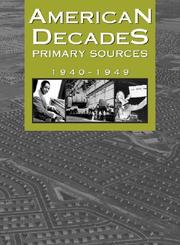 Cover of: American Decades Primary Sources by Cynthia Rose