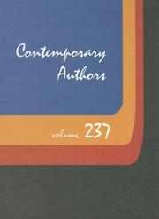 Cover of: Contemporary Authors: A bio-Bibliographical Guide to Current Writers in Fiction, General Nonfiction, Poetry, Journalism, Drama, Motion Pictures, Television, and Other Field (Contemporary Authors)