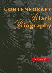 Cover of: Contemporary Black Biography Volume 60