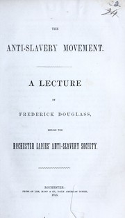 Cover of: The anti-slavery movement