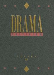 Cover of: Drama Criticism by Jelena O. Krstovic