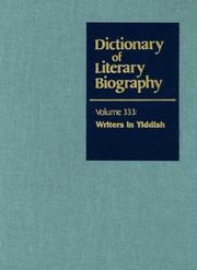 Cover of: Dictionary of Literary Biography v. 333: Writers in Yiddish