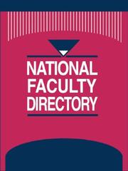 Cover of: National Faculty Directory