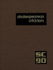 Cover of: Shakespearean Criticism (Shakespearean Criticism (Gale Res))