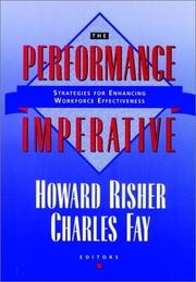 Cover of: The performance imperative: strategies for enhancing workforce effectiveness