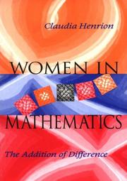 Cover of: Women in mathematics: the addition of difference