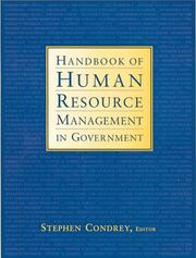 Cover of: Handbook of human resource management in government