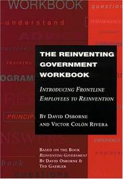 Cover of: The Reinventing Government Workbook by David Osborne, Victor Colon Rivera