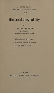 Cover of: Historical inevitability.