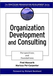 Cover of: Organization Development and Consulting: Perspectives and Foundations (The Practicing Organization Development Series)