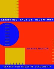 Cover of: Learning Tactics Inventory, SADD: Participant's Workbook (J-B CCL (Center for Creative Leadership))